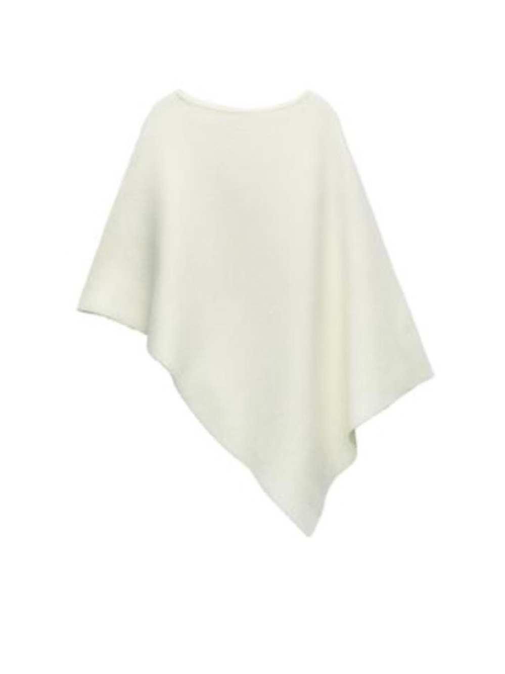 Zara Cream Asymmetrical Poncho Sweater